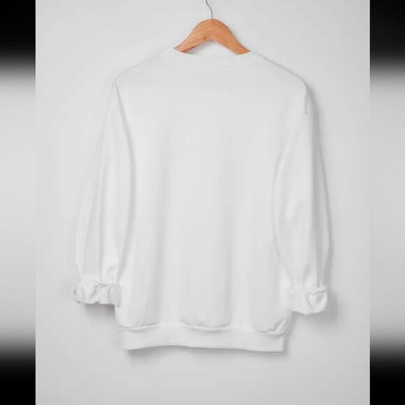 Jesus is the way of life sweatshirt white black print - Picture 3 of 3